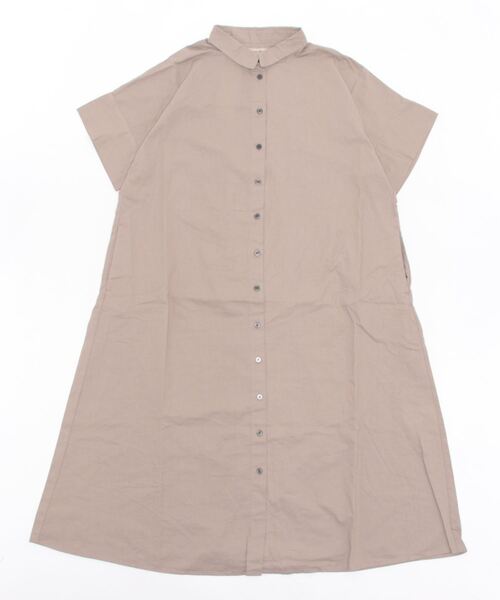 Samansa Mos2(サマンサ モスモス)の「ロングシャツワンピース(シャツワンピース・レディース・ブラック/サックスブルー/モカ/チャコール・フリ-)」の3枚目の写真