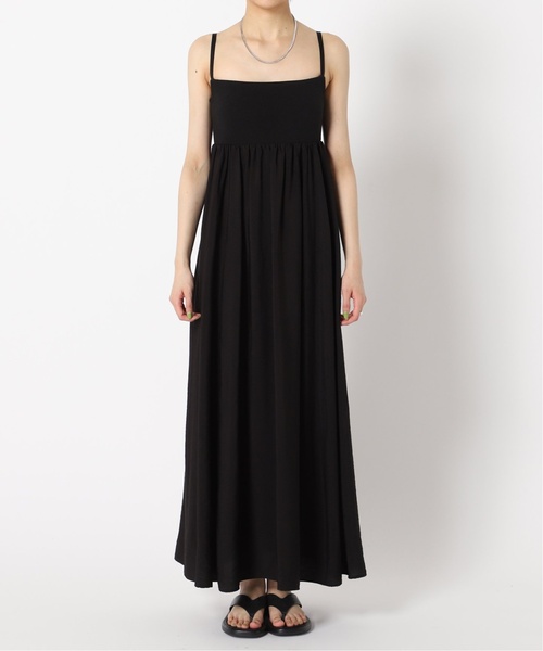 U by SPICK&SPAN（ユーバイスピックアンドスパン）の「≪追加≫リブドッキングボリュームキャミワンピース3（ワンピース・レディース・ブラック/ベージュ・FREE）」の7枚目の写真
