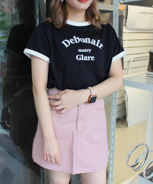 INGNI(イング)の「フロッキーロゴリンガーTシャツ(Tシャツ/カットソー・レディース・ホワイト×レッド/ホワイト×グリーン/ホワイト×ブラック/ブラック×ホワイト・M)」の17枚目の写真