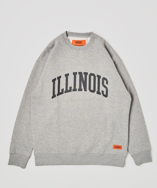 UNIVERSAL OVERALL（ユニバーサルオーバーオール）の「【UNIVERSAL OVERALL】T/C SWEAT ILLNOAS / カレッジデザインプルオーバー（スウェット・レディース・ホワイト/ネイビー/グレー/グリーン/オートミール・SMALL/MEDIUM/LARGE/X-LARGE）」の9枚目の写真