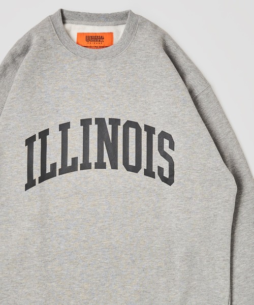 UNIVERSAL OVERALL（ユニバーサルオーバーオール）の「【UNIVERSAL OVERALL】T/C SWEAT ILLNOAS / カレッジデザインプルオーバー（スウェット・レディース・ホワイト/ネイビー/グレー/グリーン/オートミール・SMALL/MEDIUM/LARGE/X-LARGE）」の11枚目の写真