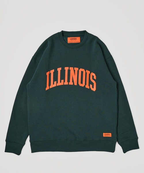 UNIVERSAL OVERALL（ユニバーサルオーバーオール）の「【UNIVERSAL OVERALL】T/C SWEAT ILLNOAS / カレッジデザインプルオーバー（スウェット・レディース・ホワイト/ネイビー/グレー/グリーン/オートミール・SMALL/MEDIUM/LARGE/X-LARGE）」の16枚目の写真