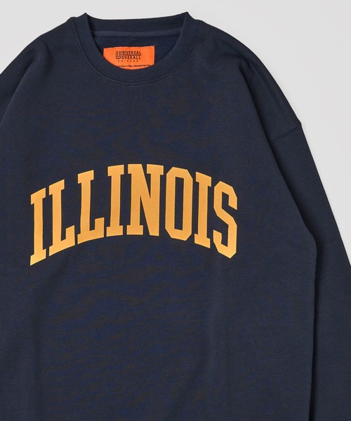 UNIVERSAL OVERALL（ユニバーサルオーバーオール）の「【UNIVERSAL OVERALL】T/C SWEAT ILLNOAS / カレッジデザインプルオーバー（スウェット・レディース・ホワイト/ネイビー/グレー/グリーン/オートミール・SMALL/MEDIUM/LARGE/X-LARGE）」の20枚目の写真