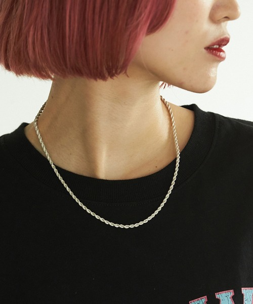 PBLIM（ページボーイリム）の「PAGEBOYLIM/ロープチェーンネックレス（ネックレス・レディース・シルバー/ゴールド・FREE）」の2枚目の写真