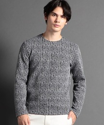 MONSIEUR NICOLE | 【ex/tra】メランジチェックジャカード カットソー(Tシャツ/カットソー)