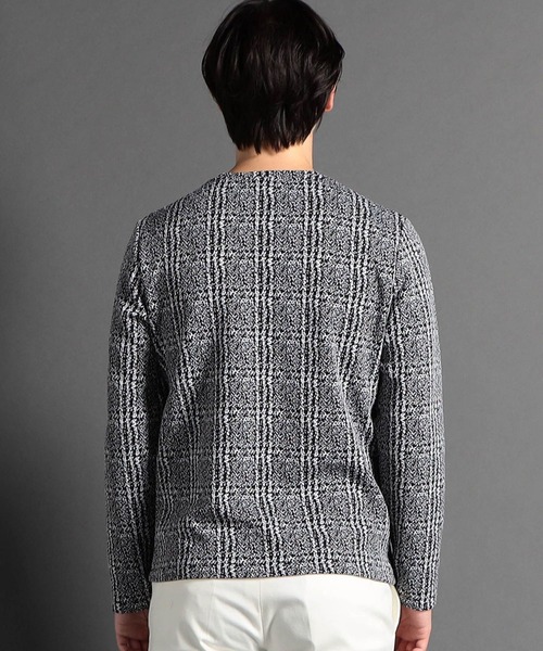 MONSIEUR NICOLE（ムッシュニコル）の「【ex/tra】メランジチェックジャカード カットソー（Tシャツ/カットソー・メンズ・ブラック/ホワイト・X-LARGE/LARGE/MEDIUM）」の5枚目の写真