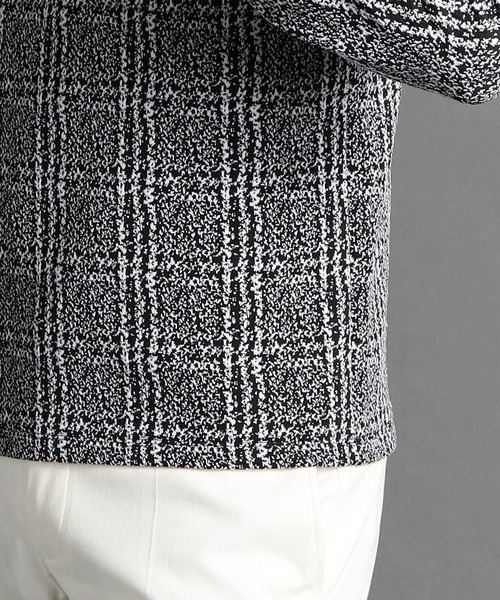 MONSIEUR NICOLE（ムッシュニコル）の「【ex/tra】メランジチェックジャカード カットソー（Tシャツ/カットソー・メンズ・ブラック/ホワイト・X-LARGE/LARGE/MEDIUM）」の7枚目の写真