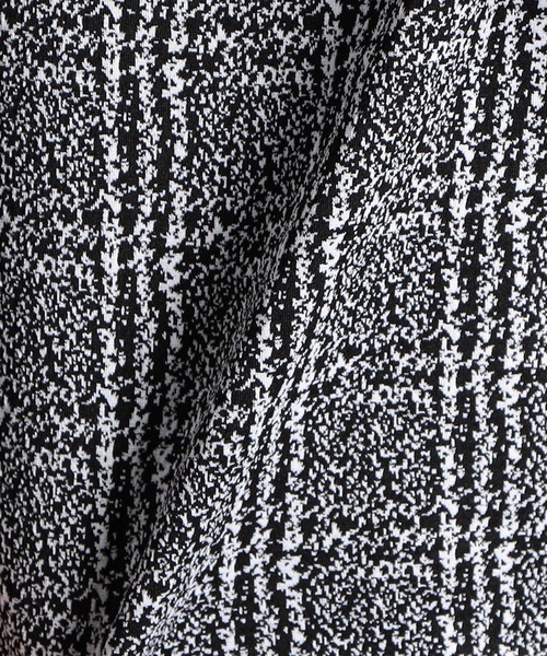 MONSIEUR NICOLE（ムッシュニコル）の「【ex/tra】メランジチェックジャカード カットソー（Tシャツ/カットソー・メンズ・ブラック/ホワイト・X-LARGE/LARGE/MEDIUM）」の3枚目の写真