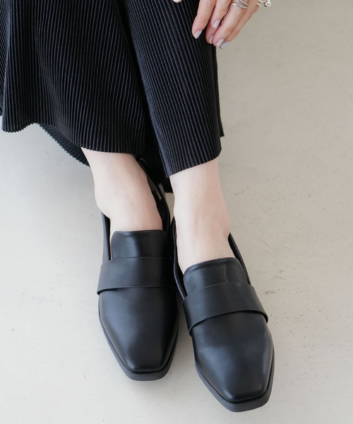 AmiAmi(アミアミ)の「スクエアトゥローファー(ローファー・レディース・ブラック/ダークブラウン・LL/S/M/L)」の18枚目の写真