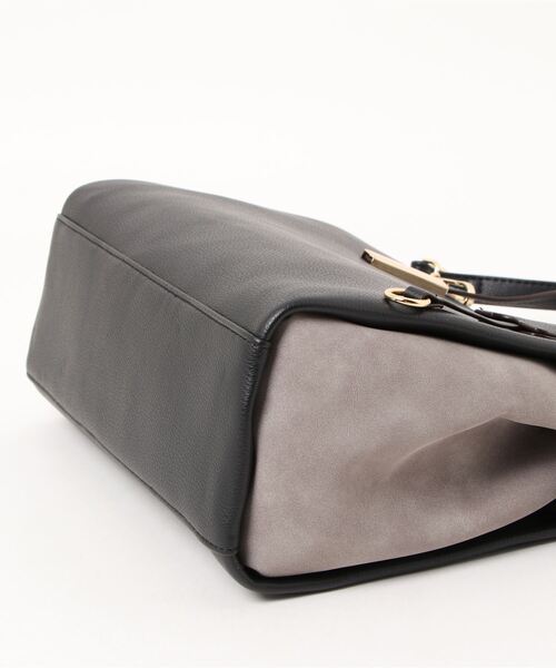 m.f.editorial（エムエフエディトリアル）の「配色 2WAYハンドバッグ（ハンドバッグ・レディース・ブルー/ブラック/グレー・FREE）」の5枚目の写真