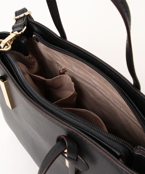 m.f.editorial（エムエフエディトリアル）の「配色 2WAYハンドバッグ（ハンドバッグ・レディース・ブルー/ブラック/グレー・FREE）」の6枚目の写真