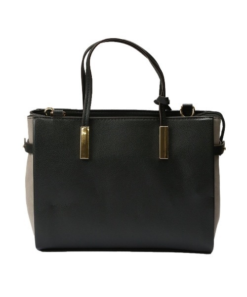 m.f.editorial（エムエフエディトリアル）の「配色 2WAYハンドバッグ（ハンドバッグ・レディース・ブルー/ブラック/グレー・FREE）」の9枚目の写真