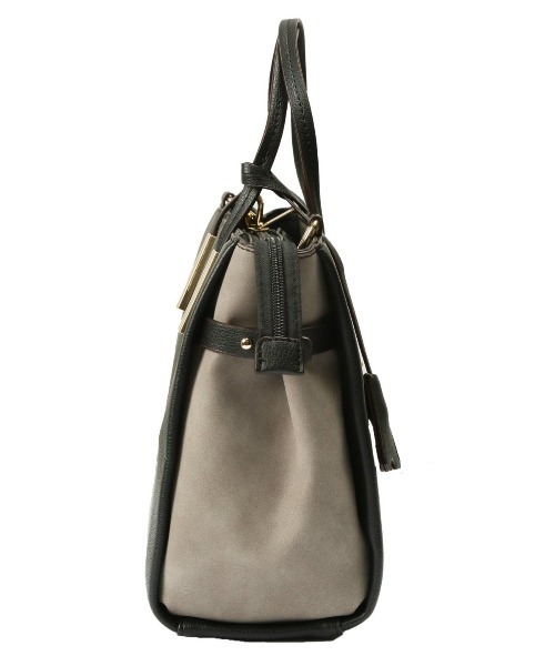 m.f.editorial（エムエフエディトリアル）の「配色 2WAYハンドバッグ（ハンドバッグ・レディース・ブルー/ブラック/グレー・FREE）」の11枚目の写真