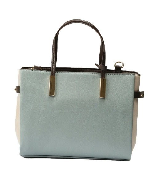 m.f.editorial（エムエフエディトリアル）の「配色 2WAYハンドバッグ（ハンドバッグ・レディース・ブルー/ブラック/グレー・FREE）」の21枚目の写真