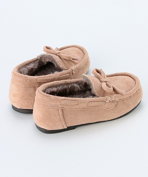 petit main（プティマイン）の「リボンモカシン（スニーカー・キッズ・ライトベージュ/チャコール/ライトピンク・18cm/19cm/14cm/15cm/16cm/17cm）」の6枚目の写真