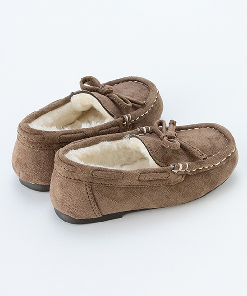 petit main（プティマイン）の「リボンモカシン（スニーカー・キッズ・ライトベージュ/チャコール/ライトピンク・18cm/19cm/14cm/15cm/16cm/17cm）」の7枚目の写真