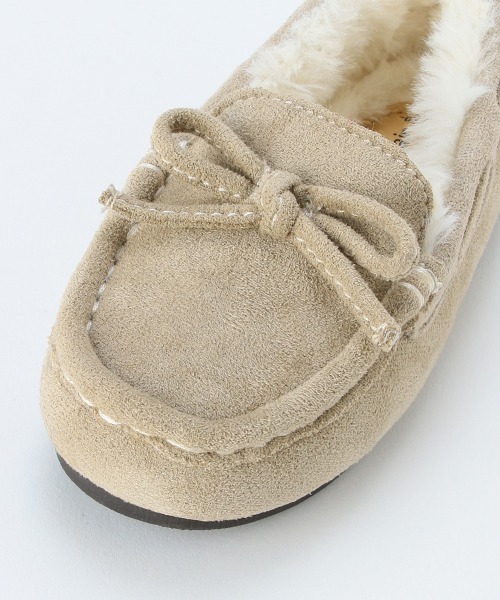 petit main（プティマイン）の「リボンモカシン（スニーカー・キッズ・ライトベージュ/チャコール/ライトピンク・18cm/19cm/14cm/15cm/16cm/17cm）」の10枚目の写真