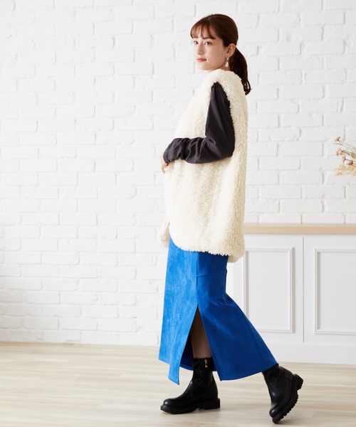 acro（アクロ）の「ファーベスト/AC2307（ベスト・レディース・アイボリー・ﾌﾘ-）」の8枚目の写真