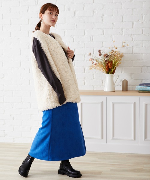 acro（アクロ）の「ファーベスト/AC2307（ベスト・レディース・アイボリー・ﾌﾘ-）」の12枚目の写真