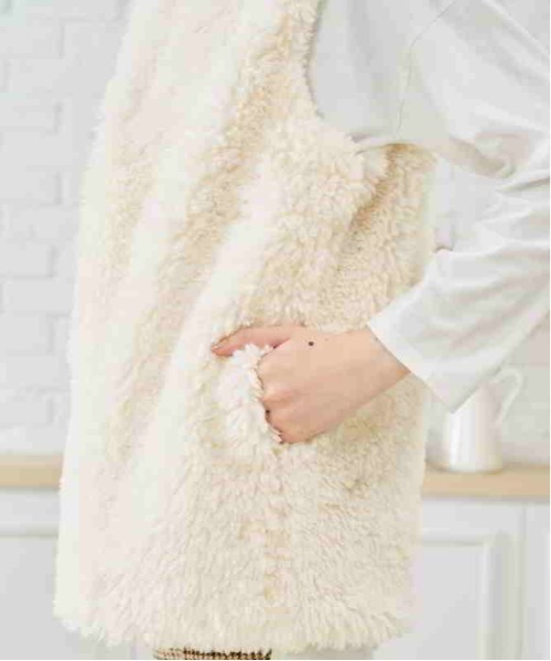 acro（アクロ）の「ファーベスト/AC2307（ベスト・レディース・アイボリー・ﾌﾘ-）」の19枚目の写真