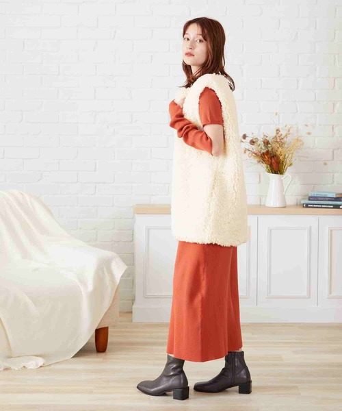 acro（アクロ）の「ファーベスト/AC2307（ベスト・レディース・アイボリー・ﾌﾘ-）」の16枚目の写真