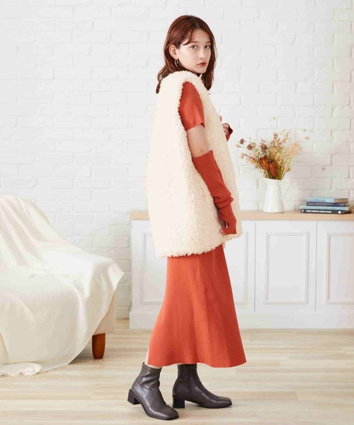 acro（アクロ）の「ファーベスト/AC2307（ベスト・レディース・アイボリー・ﾌﾘ-）」の15枚目の写真