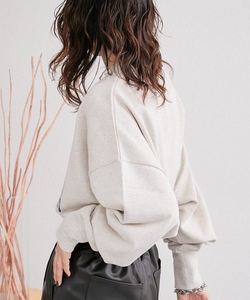 CIAOPANIC TYPY（チャオパニックティピー）の「□アソートカレッジロゴオーバーサイズスリットスウェット（スウェット・レディース・チャコールグレー/ライトグレー/ダークブラウン/ピンク・ONE SIZE）」の20枚目の写真