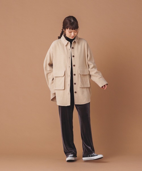 hunch(ハンチ)の「ベロアサイド切替パンツ(その他パンツ・レディース・ダークパープル/ブラウン/チャコール・FREE)」の20枚目の写真