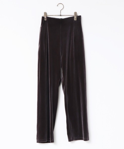 hunch(ハンチ)の「ベロアサイド切替パンツ(その他パンツ・レディース・ダークパープル/ブラウン/チャコール・FREE)」の6枚目の写真