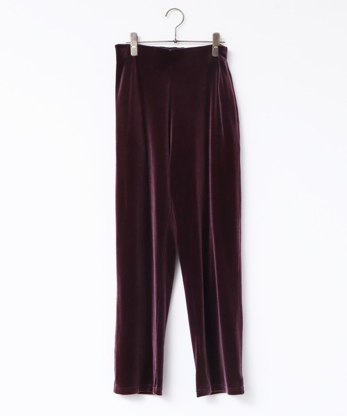hunch(ハンチ)の「ベロアサイド切替パンツ(その他パンツ・レディース・ダークパープル/ブラウン/チャコール・FREE)」の8枚目の写真