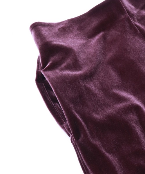 hunch(ハンチ)の「ベロアサイド切替パンツ(その他パンツ・レディース・ダークパープル/ブラウン/チャコール・FREE)」の10枚目の写真