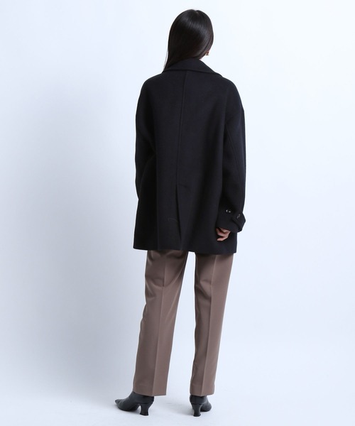 eL（エル）の「【eL】Short Beaver Big Pea Coat（ピーコート）」 - WEAR