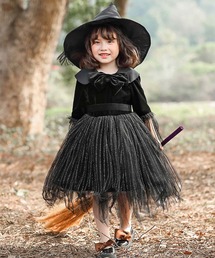 OSYAREVO（オシャレボ）の「キッズ コスプレ 魔女っ子ワンピース ブラック（コスチューム/パーティーグッズ・キッズ）」