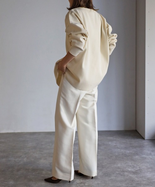 Bonjour Sagan(ボンジュールサガン)の「ダイバーニット金釦カーディガン(カーディガン/ボレロ・レディース・ブラウン/ブラック/アイボリー/ネイビー・FREE)」の8枚目の写真