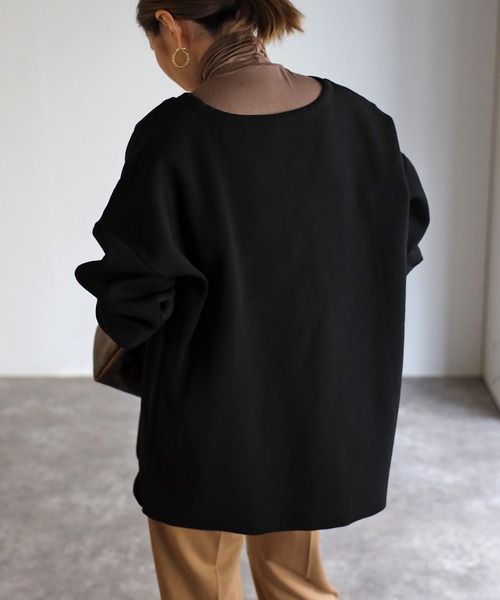 Bonjour Sagan(ボンジュールサガン)の「ダイバーニット金釦カーディガン(カーディガン/ボレロ・レディース・ブラウン/ブラック/アイボリー/ネイビー・FREE)」の15枚目の写真