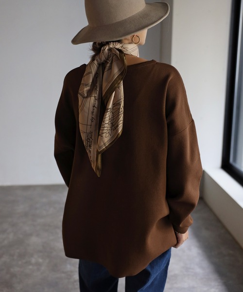 Bonjour Sagan(ボンジュールサガン)の「ダイバーニット金釦カーディガン(カーディガン/ボレロ・レディース・ブラウン/ブラック/アイボリー/ネイビー・FREE)」の20枚目の写真