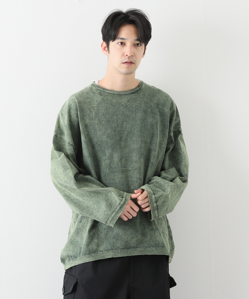 JOURNAL STANDARD J.S HOMESTEAD(ジャーナルスタンダードホームステッド)の「【J.S.Homestead】OVER LARGE PONCHO(Tシャツ/カットソー・メンズ・チャコールグレー/ブラウン系その他/グリーン/ベージュ・FREE)」の9枚目の写真