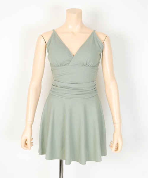 スカート付Ｖネックワンピース/水着