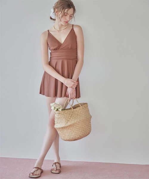 SEA DRESS（シードレス）の「スカート付Vネックワンピース/水着（水着
