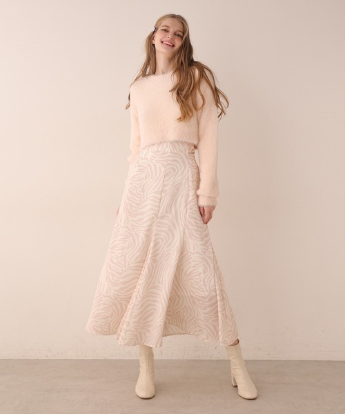 Seemi. byNICECLAUP（ シーミーバイナイスクラップ）の「【Seemi】Seemi.イニシャルフェザーニット（ニット/セーター・レディース・ピンク/ライトグレー/アイボリー・FREE）」の11枚目の写真