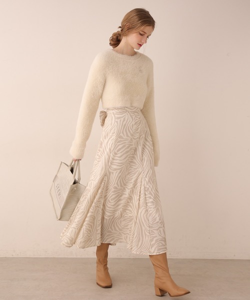 Seemi. byNICECLAUP（ シーミーバイナイスクラップ）の「【Seemi】Seemi.イニシャルフェザーニット（ニット/セーター・レディース・ピンク/ライトグレー/アイボリー・FREE）」の17枚目の写真