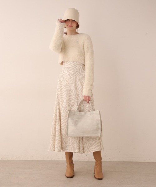 Seemi. byNICECLAUP（ シーミーバイナイスクラップ）の「【Seemi】Seemi.イニシャルフェザーニット（ニット/セーター・レディース・ピンク/ライトグレー/アイボリー・FREE）」の19枚目の写真