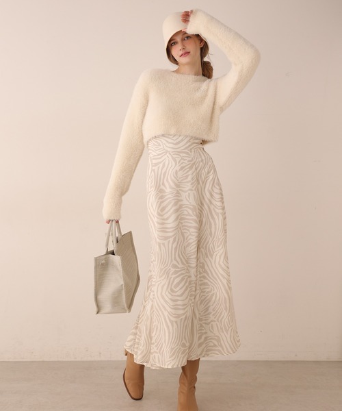 Seemi. byNICECLAUP（ シーミーバイナイスクラップ）の「【Seemi】Seemi.イニシャルフェザーニット（ニット/セーター・レディース・ピンク/ライトグレー/アイボリー・FREE）」の20枚目の写真