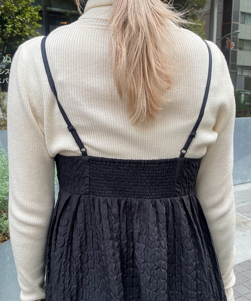 CAPRICIEUX LE'MAGE（カプリシューレマージュ）の「ビスチェ風キャミワンピース（ワンピース・レディース・ホワイト/ブラック・FREE）」の19枚目の写真