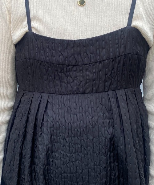 CAPRICIEUX LE'MAGE（カプリシューレマージュ）の「ビスチェ風キャミワンピース（ワンピース・レディース・ホワイト/ブラック・FREE）」の21枚目の写真