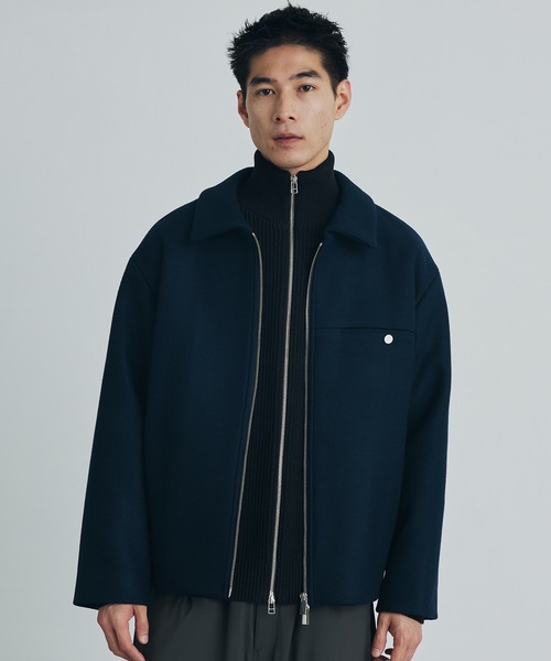Super140s メルトン ショートジップブルゾン（ブルゾン）｜PUBLIC TOKYO（パブリックトウキョウ）