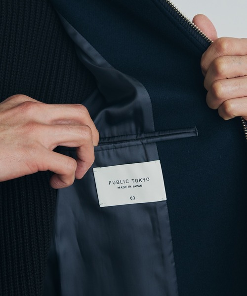 Super140s メルトン ショートジップブルゾン（ブルゾン）｜PUBLIC TOKYO（パブリックトウキョウ）