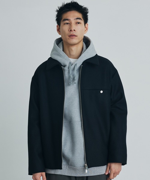 Super140s メルトン ショートジップブルゾン（ブルゾン）｜PUBLIC TOKYO（パブリックトウキョウ）