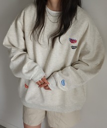 COURO（コウロ）の「サガラ刺繍ワッペンロゴスウェット（スウェット）」