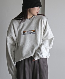 COURO（コウロ）の「サガラ刺繍ワッペンロゴスウェット（スウェット）」